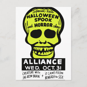 Carte Postale Spectacle spécial d'horreur et d'écoute tardive