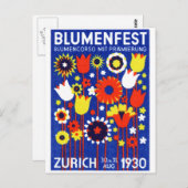 Carte Postale Spectacle suisse de fleurs 1930 (Devant / Derrière)