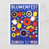 Carte Postale Spectacle suisse de fleurs 1930 (Devant)