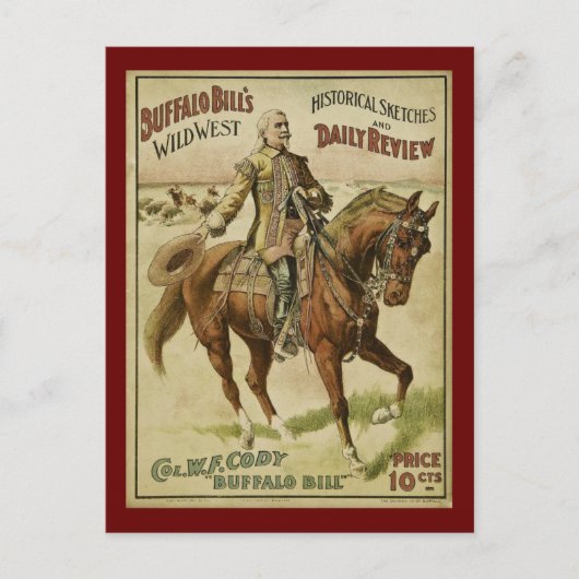 Carte Postale Spectacles quotidiens Buffalo Bill Wild West (Devant)