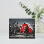 Carte Postale Spectaculaire Grange Rouge (Debout devant)