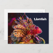 Carte Postale Spectaculaire poisson-lion (Devant / Derrière)
