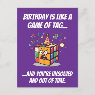 Carte Postale Speedcube Anniversaire Panique Drôle Tag Blague