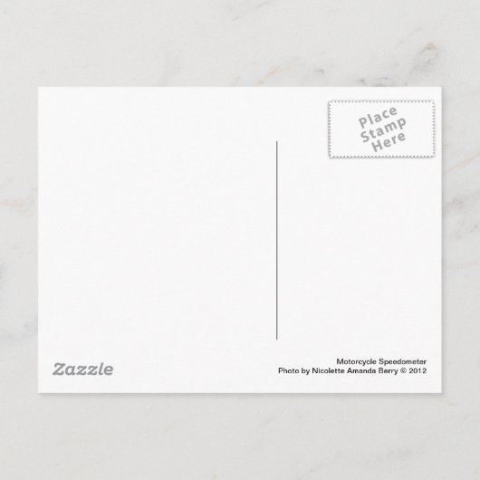 Carte Postale Speedomètre moto (Dos)