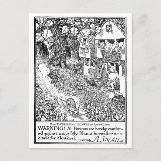 Carte Postale Speedy Snail on Wheels (Devant)