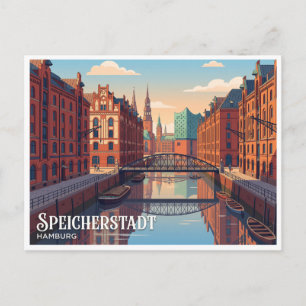Carte Postale Speicherstadt Hambourg Allemagne