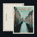 Carte Postale Speicherstadt Hamburg - Iconic Warehouse District<br><div class="desc">Profitez du charme du Speicherstadt historique de Hambourg avec cette carte postale magnifiquement illustrée. Connue comme le plus grand quartier d'entrepôts du monde et classé au patrimoine mondial de l'UNESCO, Speicherstadt est une destination incontournable pour les visiteurs en Allemagne. Cette carte postale présente une illustration détaillée, parfaite pour les collectionneurs,...</div>