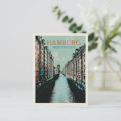 Carte Postale Speicherstadt Hamburg - Iconic Warehouse District (Debout devant)