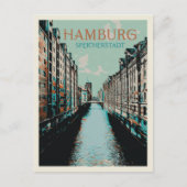 Carte Postale Speicherstadt Hamburg - Iconic Warehouse District (Devant)