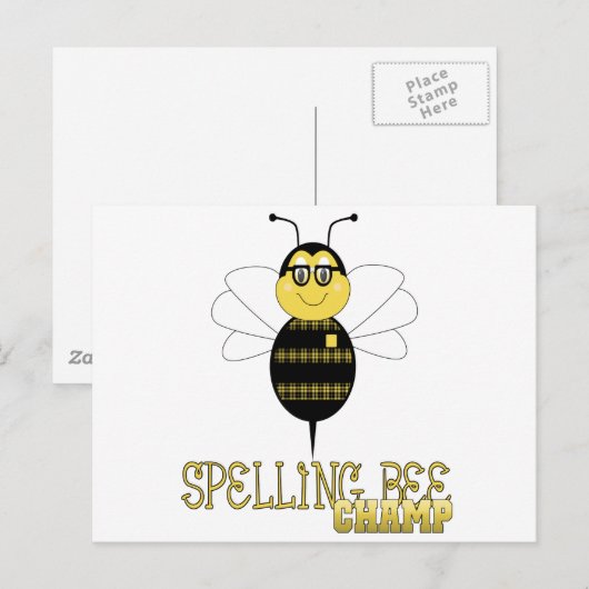 Carte Postale Spelling Bee Champ (Devant / Derrière)