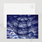 Carte Postale Sphère 3D de nuage abstrait (Devant / Derrière)