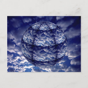 Carte Postale Sphère 3D de nuage abstrait