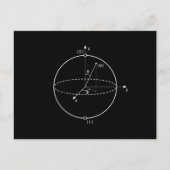 Carte Postale Sphère Bloch | Physique / Maths Quantum Bit (Devant)