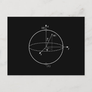 Carte Postale Sphère Bloch   Physique / Maths Quantum Bit (Qubit