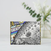 Carte Postale Sphère céleste complexe Soleil Lune Étoiles Planèt (Debout devant)