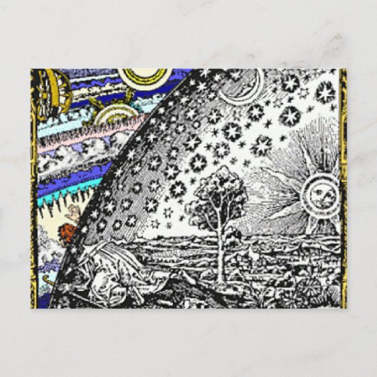 Carte Postale Sphère céleste complexe Soleil Lune Étoiles Planèt (Devant)