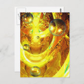 Carte Postale Sphères Abstraites numériques modernes (Devant / Derrière)