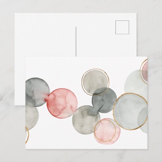 Carte Postale Sphères dorées (Devant / Derrière)