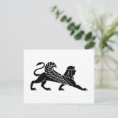 Carte Postale Sphinx, design de relief grec (Debout devant)