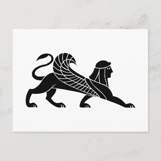 Carte Postale Sphinx, design de relief grec (Devant)