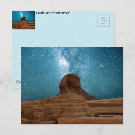 Carte Postale Sphinx : Égypte (Devant / Derrière)