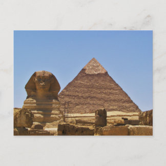 Carte Postale Sphinx Et Pyramide