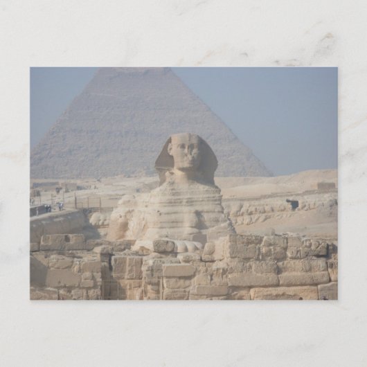Carte Postale Sphinx et Pyramide en Egypte (Devant)