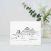 Carte Postale sphinx et pyramides d'Égypte (Debout devant)