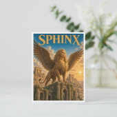 Carte Postale Sphinx, Monstre de Fantasy Gothique (Debout devant)