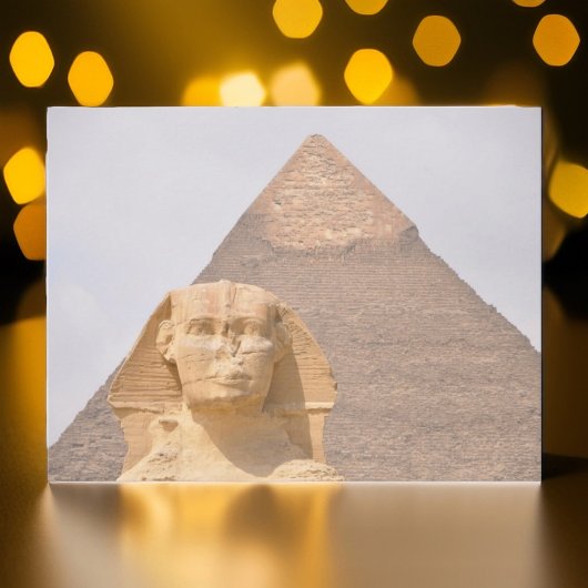 Carte Postale Sphinx Pyramides Égypte Antique Pharaon Khéops