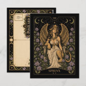 Carte Postale Sphinx, Tarot Art Étoilé (Devant / Derrière)