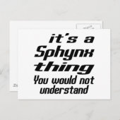 Carte Postale Sphynx Thing Designs (Devant / Derrière)