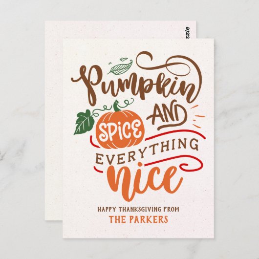 Carte Postale Spice et Everything (Devant / Derrière)