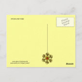 Carte Postale SPIDER ET WEB Jaune Topaz Noir (Dos)