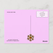 Carte Postale SPIDER ET WEB Rose Fuchsia Ruby Noir (Dos)
