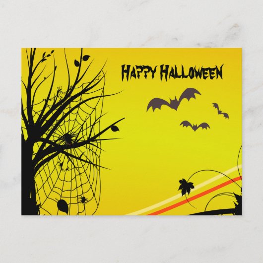 Carte postale Spider On Web Halloween (Devant)