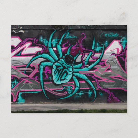 Carte Postale Spider Turquoise (Devant)