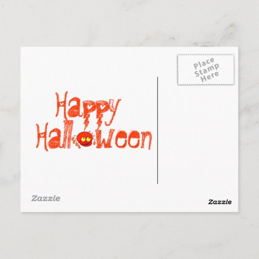 Carte postale Spider Web Halloween (Dos)