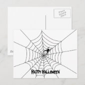 Carte postale Spider Web Halloween (Devant / Derrière)