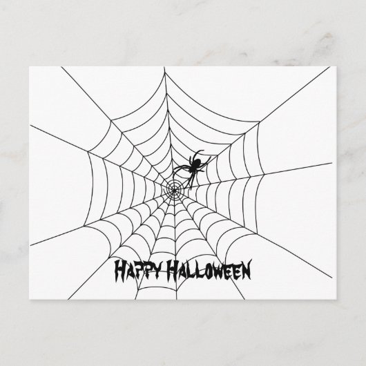 Carte postale Spider Web Halloween (Devant)