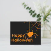 Carte postale Spider Web Happy Halloween (Debout devant)