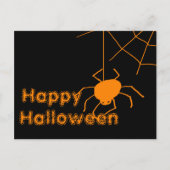 Carte postale Spider Web Happy Halloween (Devant)