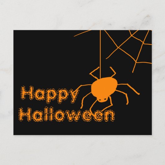 Carte postale Spider Web Happy Halloween (Devant)