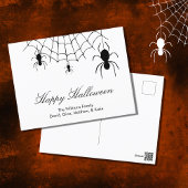 Carte Postale Spider Web noir blanc Halloween