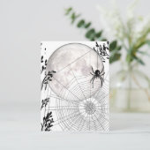 Carte Postale Spider Web, Pleine lune, Gothique Iconique, Cadeau (Debout devant)