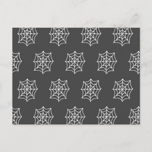 Carte postale Spiderweb (gris foncé et blanc) (Devant)