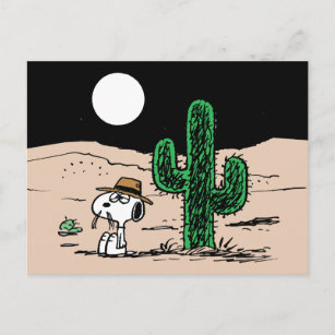 Carte Postale Spike dans un désert illuminé par la Lune