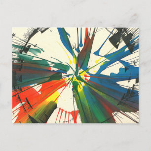 Carte Postale Spin-Art 1974. Ma toute première oeuvre d'art.