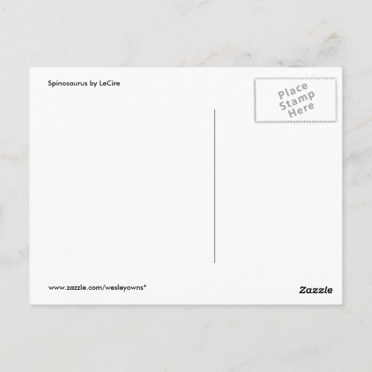 Carte Postale Spinosaure (Dos)