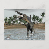 Carte Postale Spinosaurus dinosaure mangeur poisson - rendu 3D (Devant)